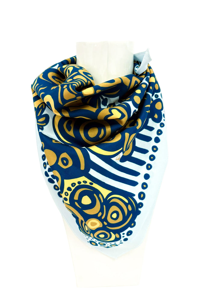 LIGHT BLUE & NAVY GAME DAY SCARF
