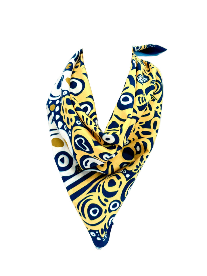 NAVY & MUSTARD GAME DAY SCARF