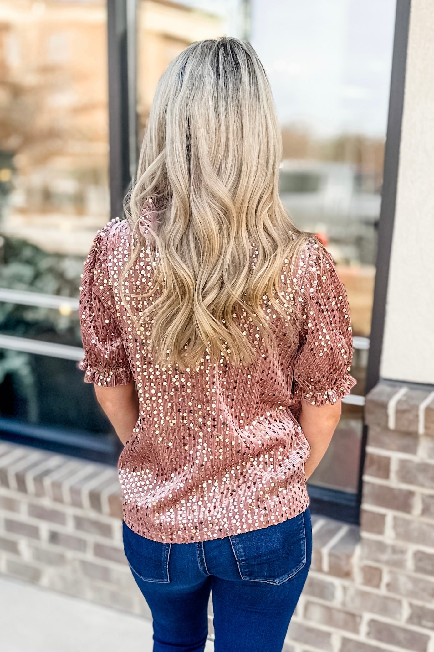 Next blush cheap sequin top