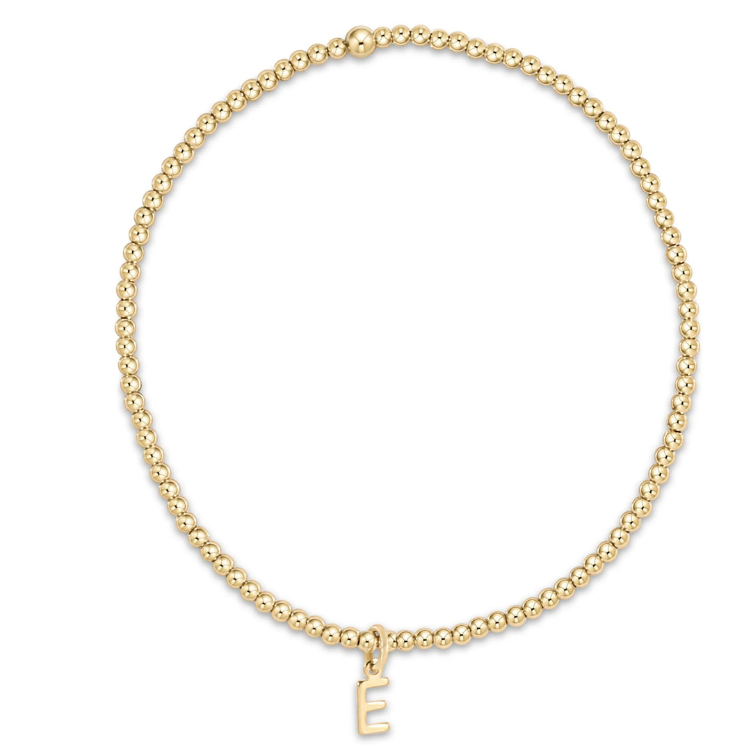 A beautiful, simple piece reminding us of who we are and to celebrate each other. Enjoy your own initial and those of whom you love.

Made with 2mm, 14kt gold-filled beads, 14kt gold-filled letter charm