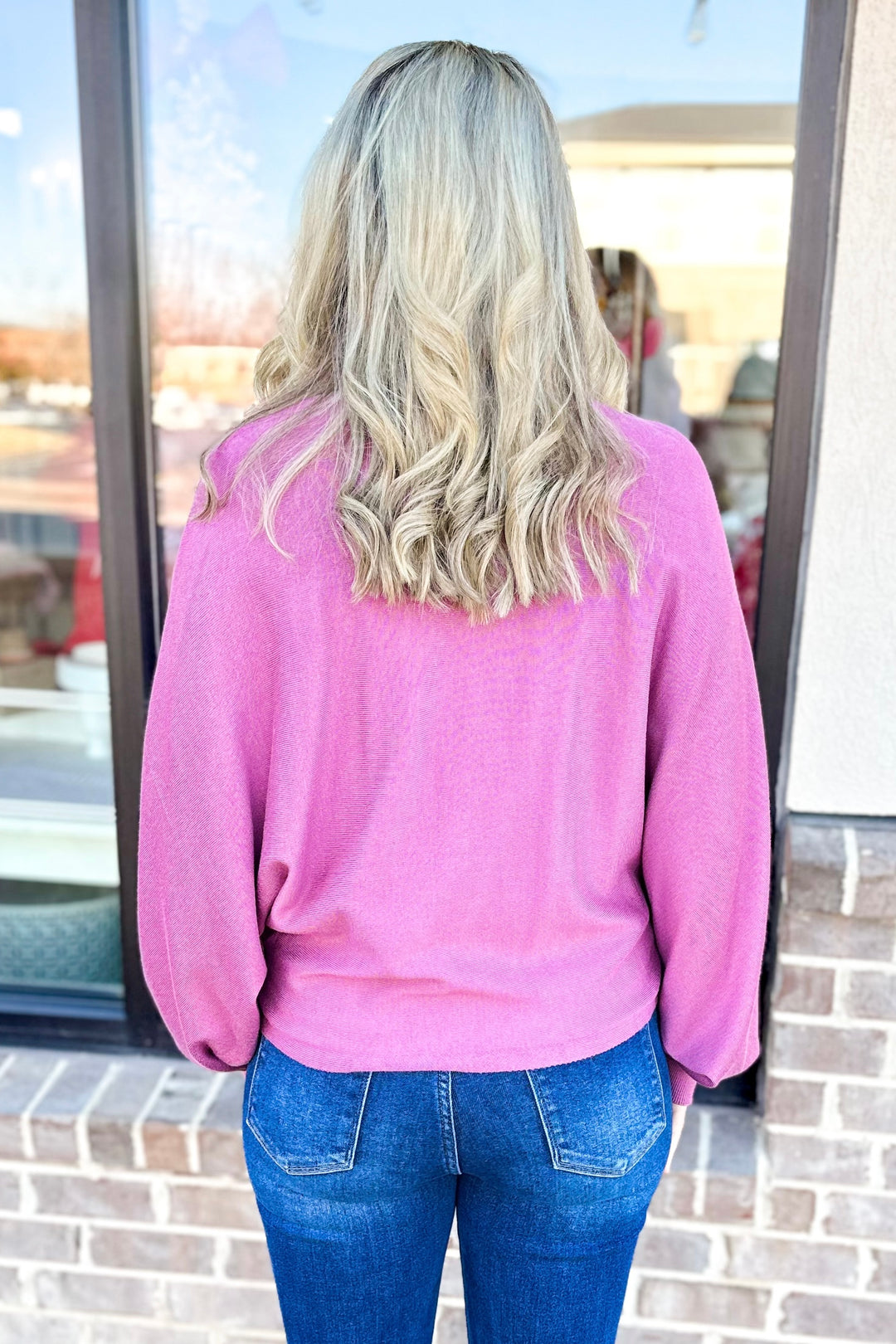 PINK SWING RIBBED TURTLENECK SWEATER