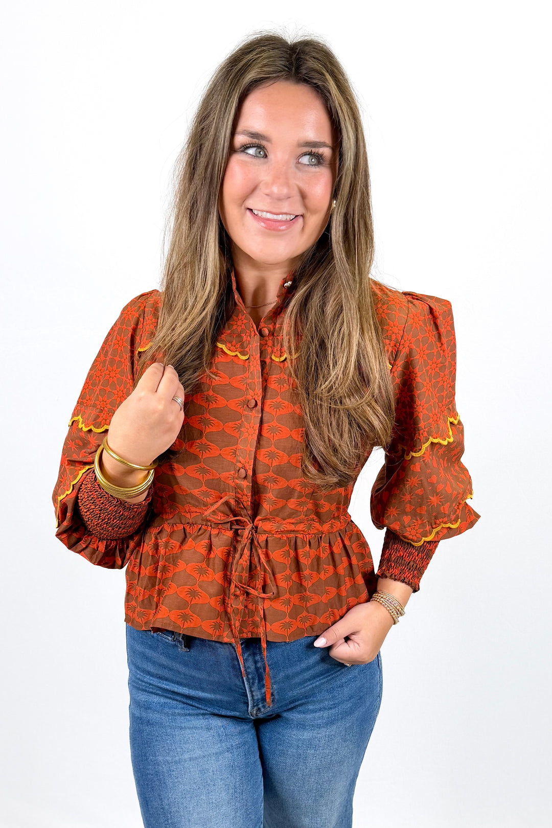 EMILY LOVELOCK: NAOMI BLOUSE | CHOCOLATE SAUCE