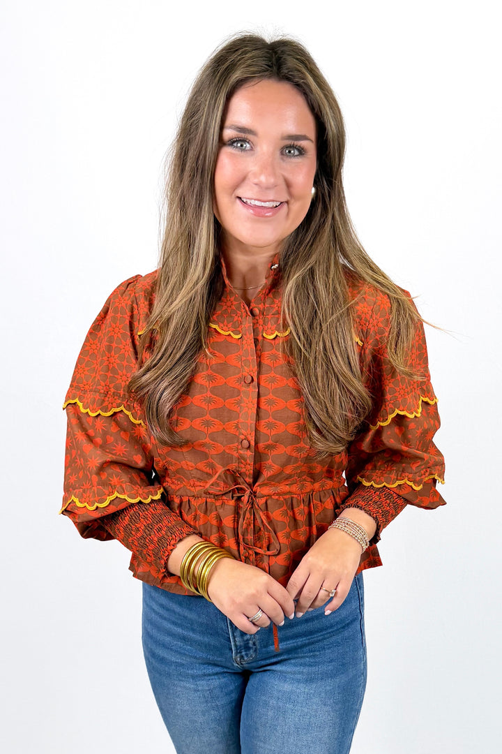 EMILY LOVELOCK: NAOMI BLOUSE | CHOCOLATE SAUCE