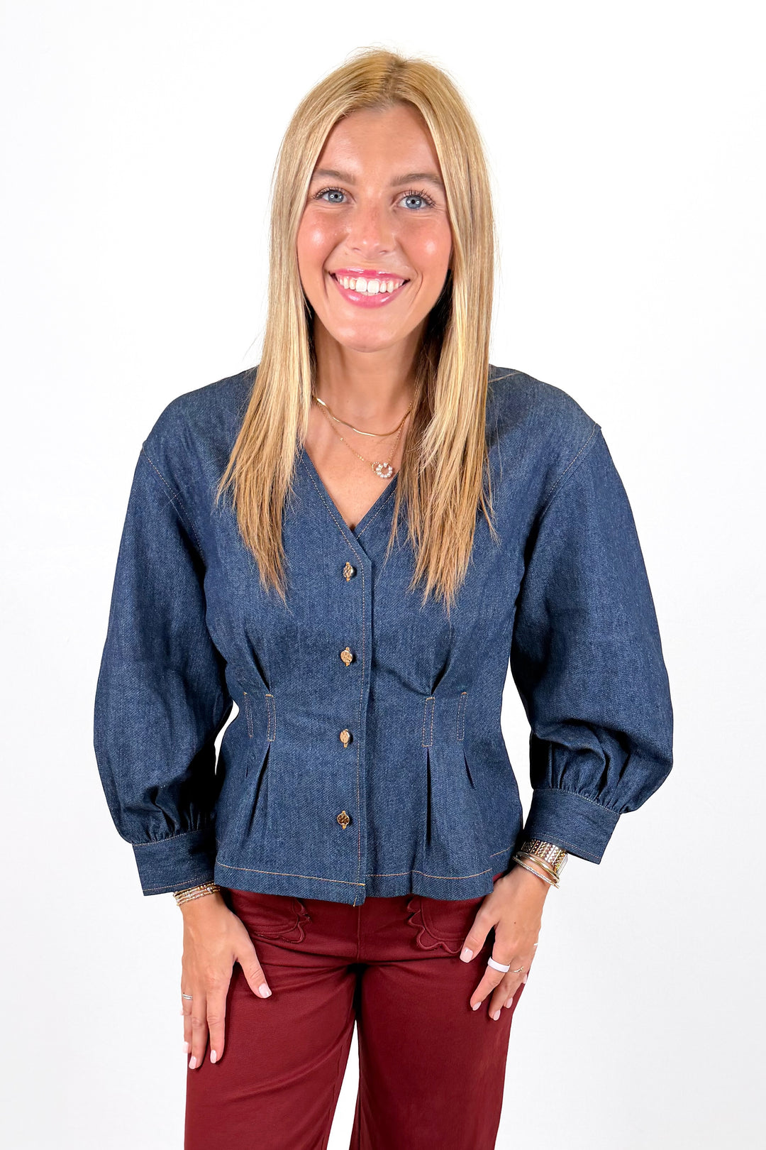 EMILY LOVELOCK: KIKI BLOUSE | BLUE