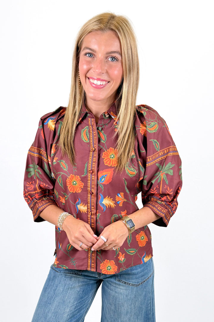 EMILY LOVELOCK: ALISHA BLOUSE | CHERRY LACQUER