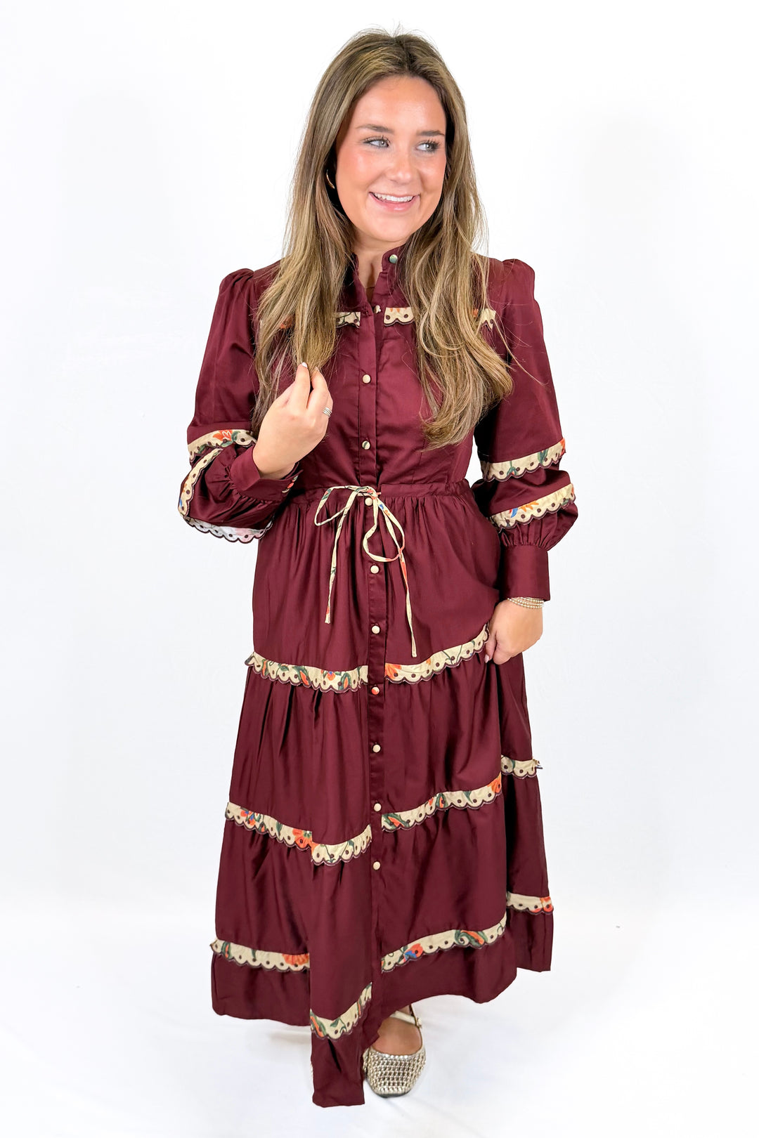 EMILY LOVELOCK: ANNETTE DRESS | CHERRY LACQUER