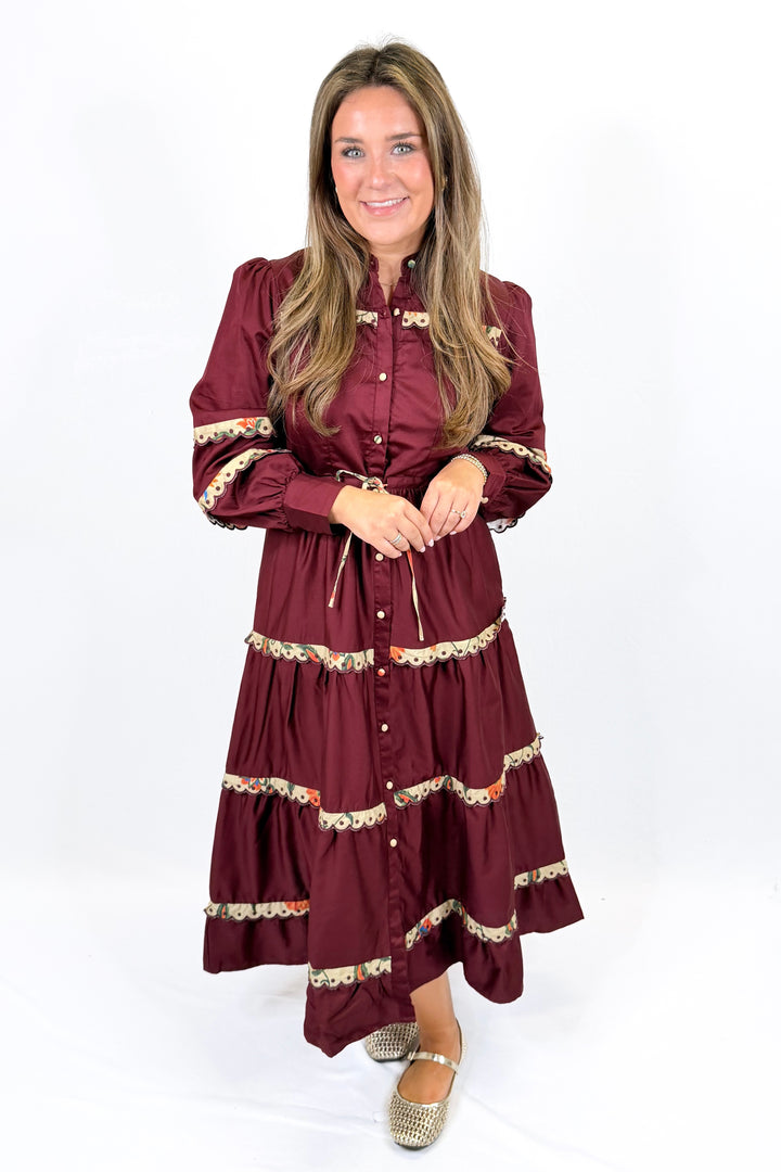 EMILY LOVELOCK: ANNETTE DRESS | CHERRY LACQUER