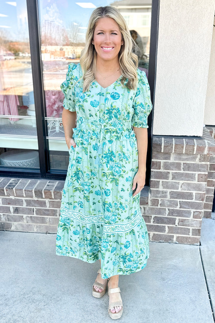 SPARTINA: ROBYN MIDI DRESS | OGEECHEE BOUQUET STRIPE