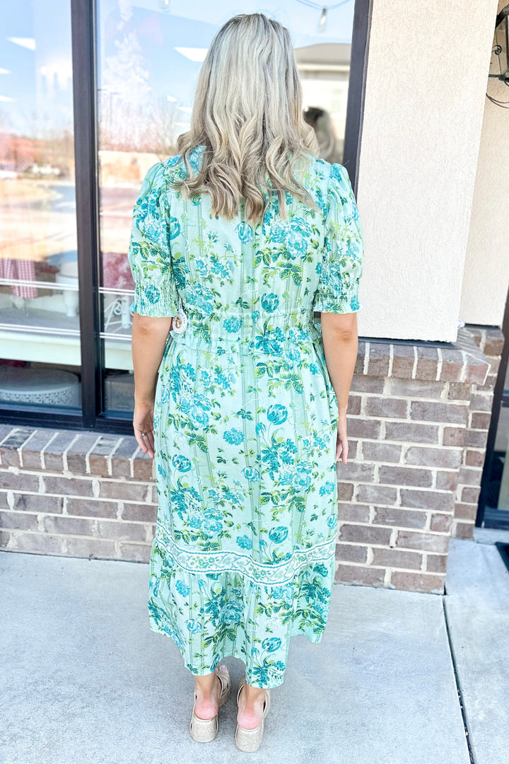 SPARTINA: ROBYN MIDI DRESS | OGEECHEE BOUQUET STRIPE