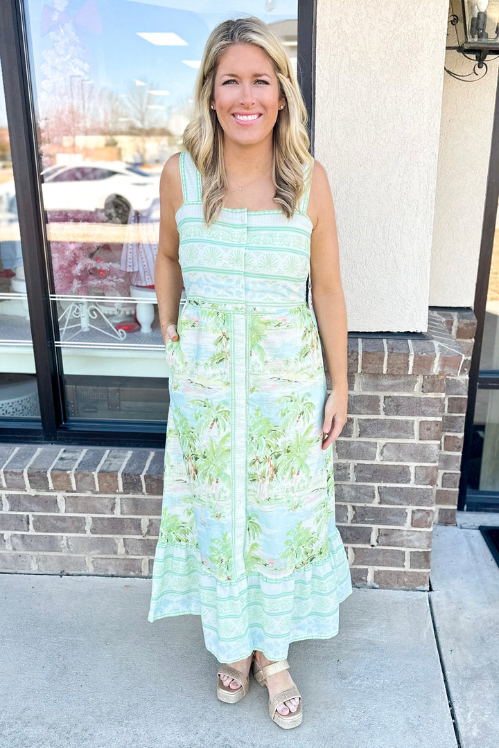 SPARTINA: DABNEY MIDI DRESS | COASTAL DREAMS STRIPE