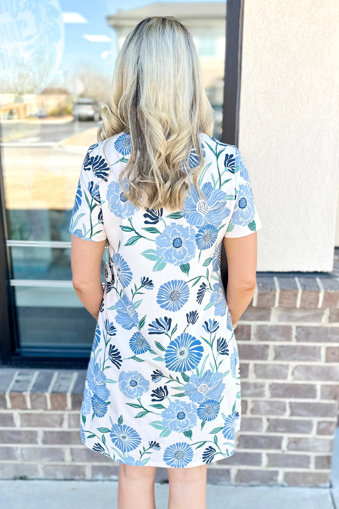 SPARTINA: TAHLIA JERSEY DRESS | OGEECHEE DAISY BLUE