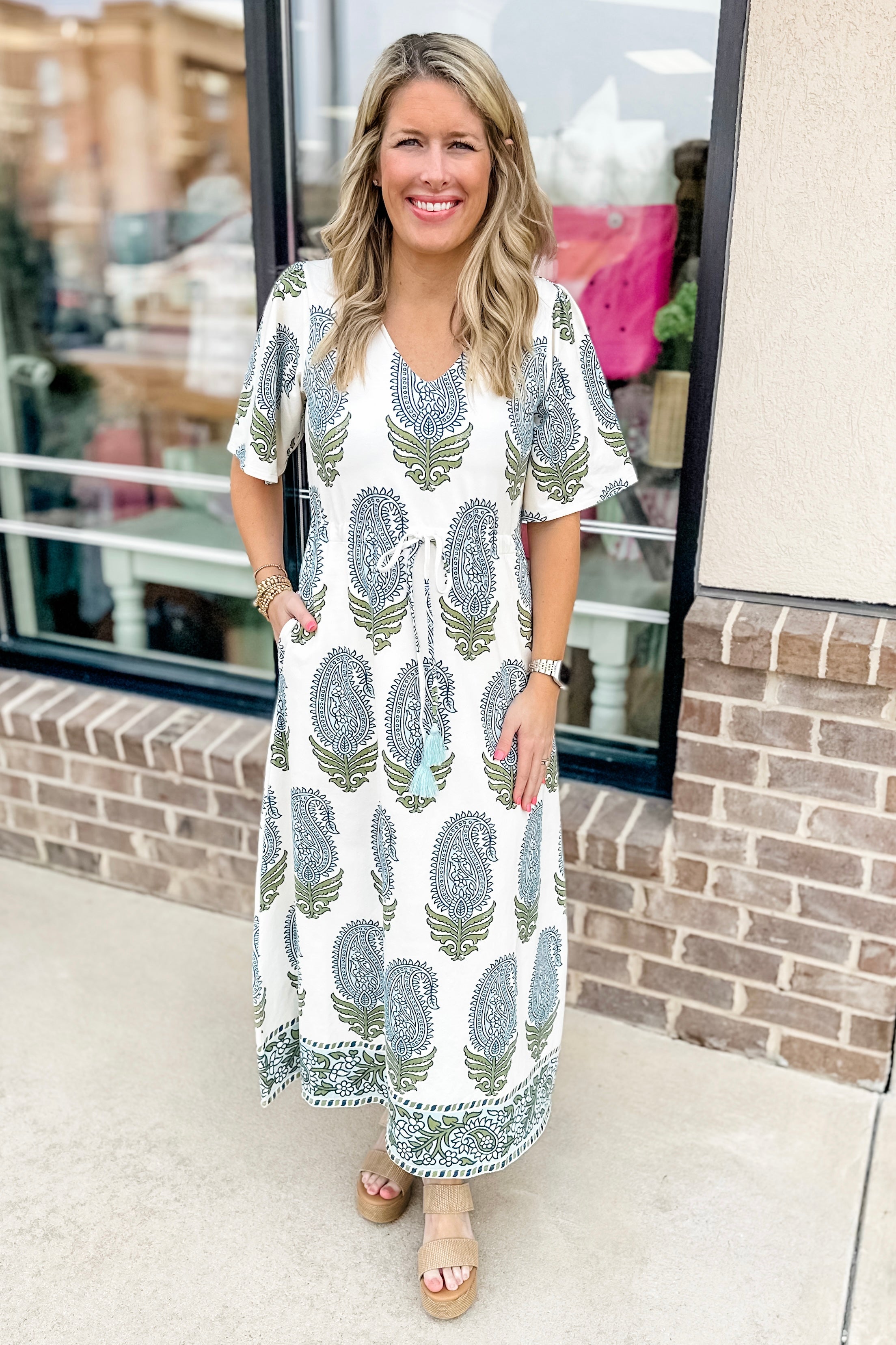 SPARTINA: HAMILTON PAISLEY BLAKELYNN MIDI DRESS – Walker Boutique