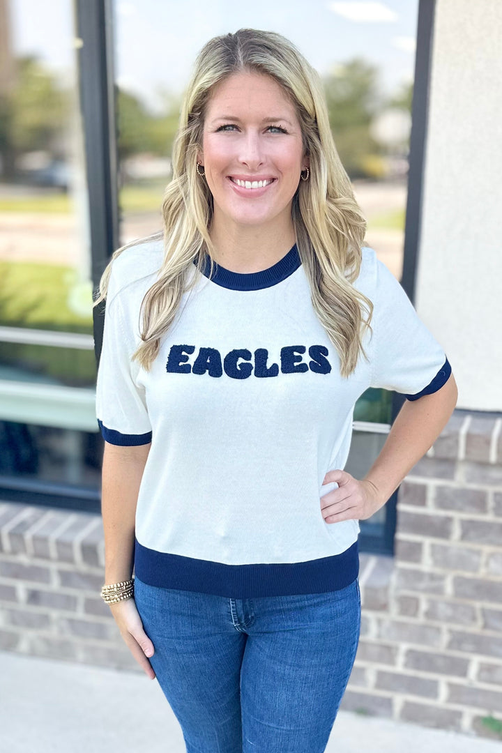 EAGLES SHORT SLEEVE SWEATER