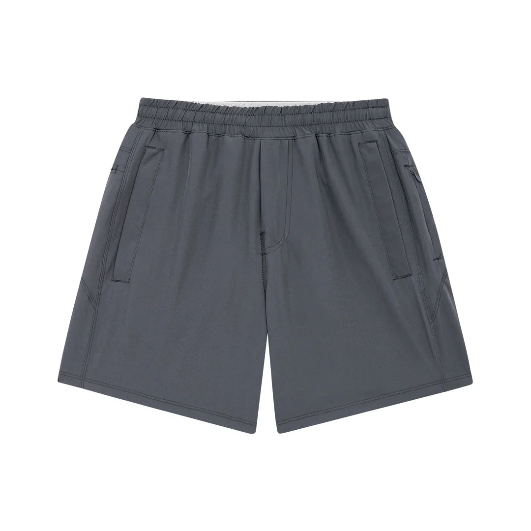 Gray shorts on a white background