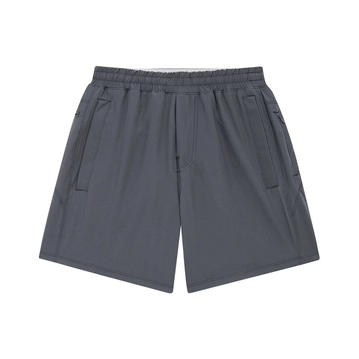Gray shorts on a white background