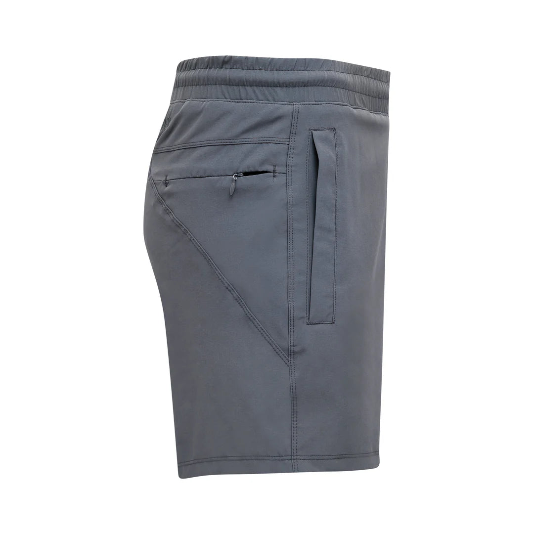 Gray shorts on a white background