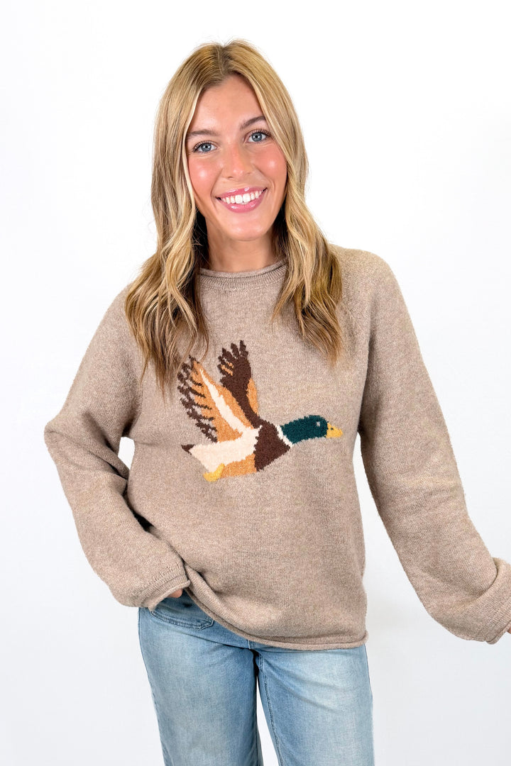 TAN MALLARD DUCK SWEATER