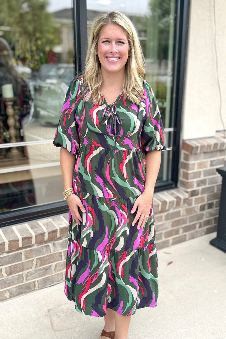 OLIVE GO WITH THE FLOW VIVEY DRESS