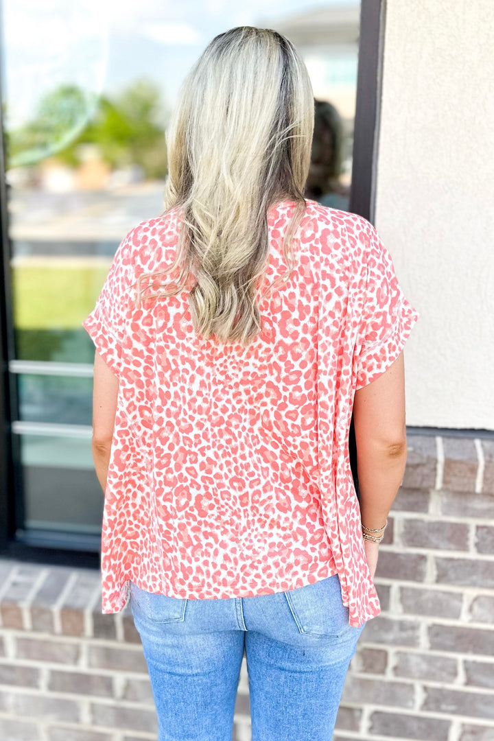 ORANGE LEOPARD SHORT SLEEVE TSHIRT