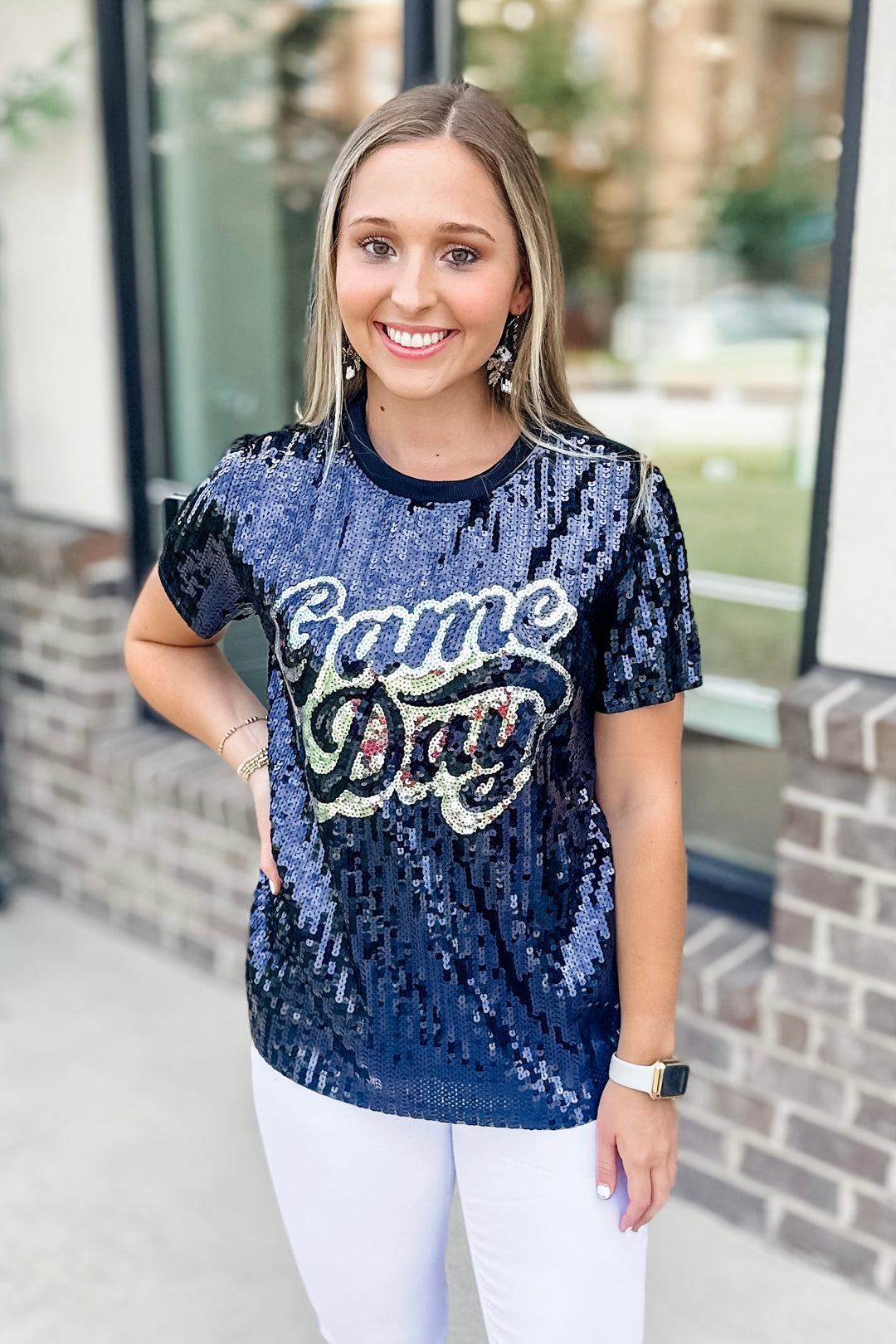 Game Day Sequined Top