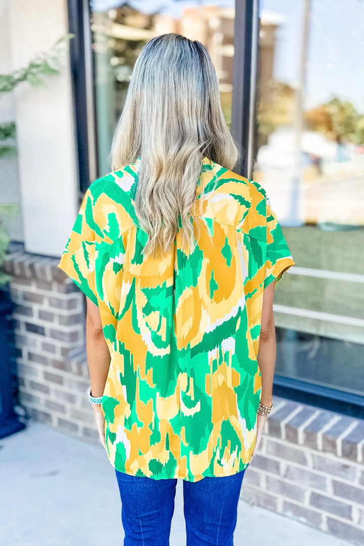 BAYLOR SPIRIT VNECK SIDE SPLIT TOP