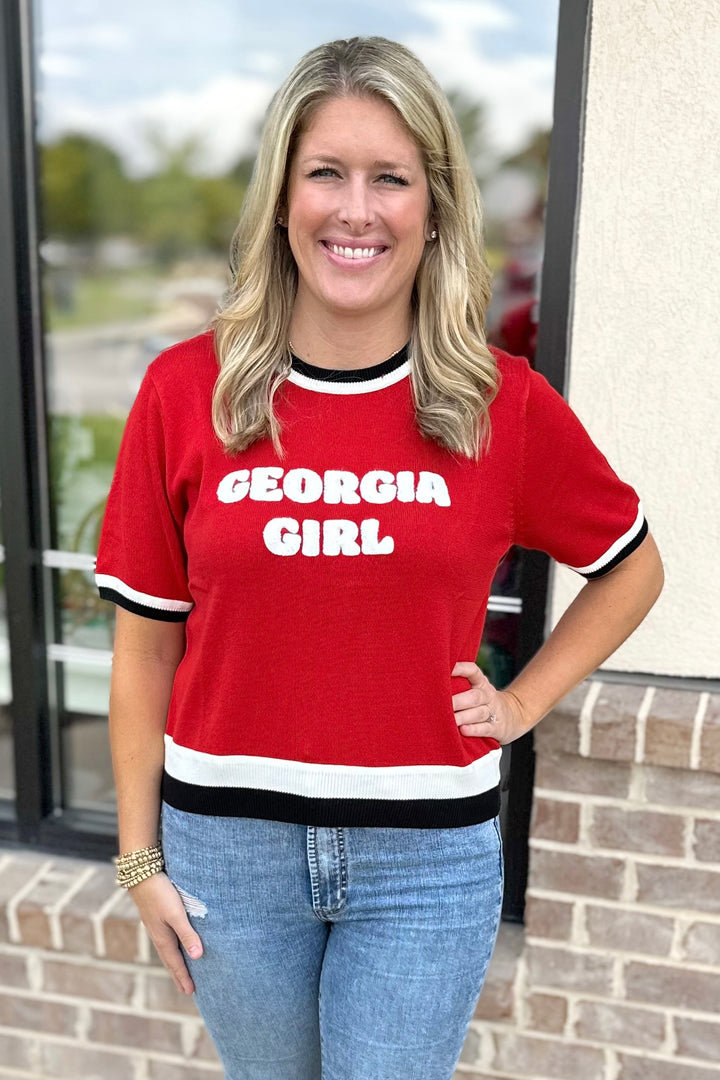 GEORGIA GIRL SHORT SLEEVE SWEATER