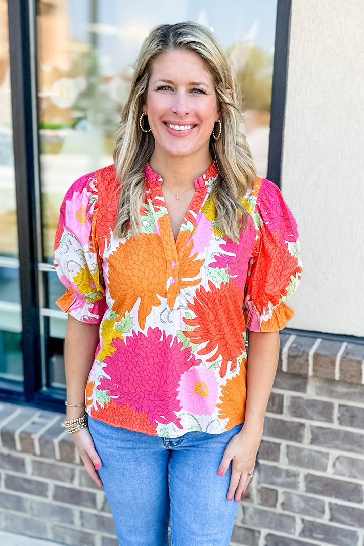 AMY FLORAL BUNCH TOP