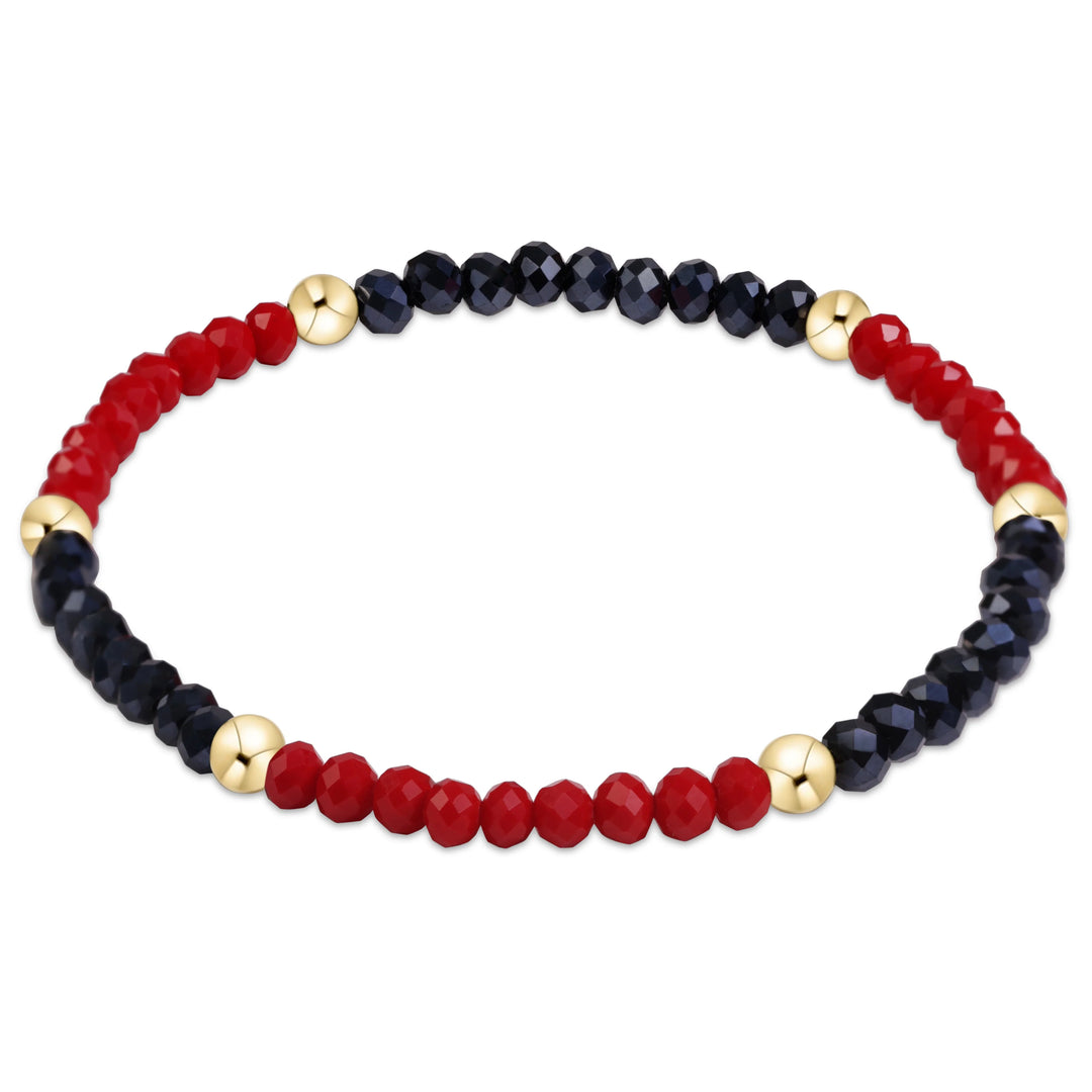 red and black beaded bracelet