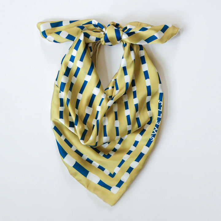 GOLD & NAVY STRIPE GAME DAY SCARF