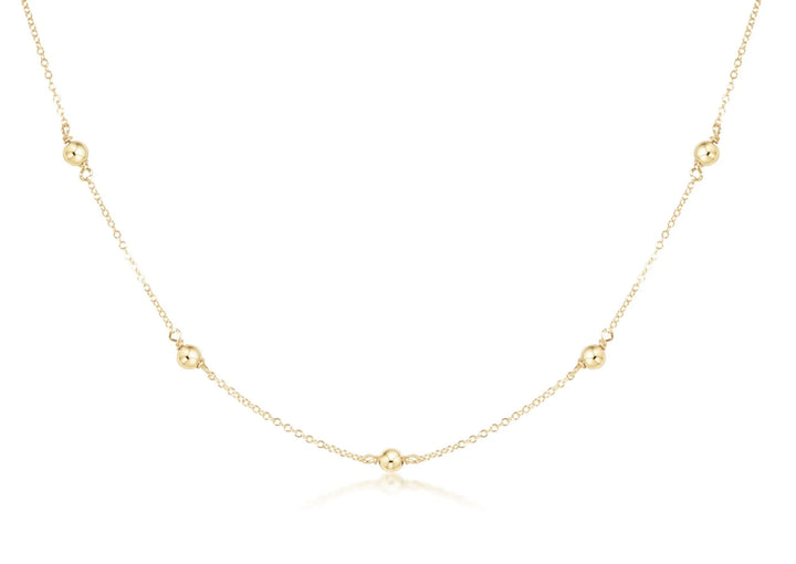 Made with a 14kt gold-filled chain and 4mm 14kt gold-filled beads
Length: 15" on white background