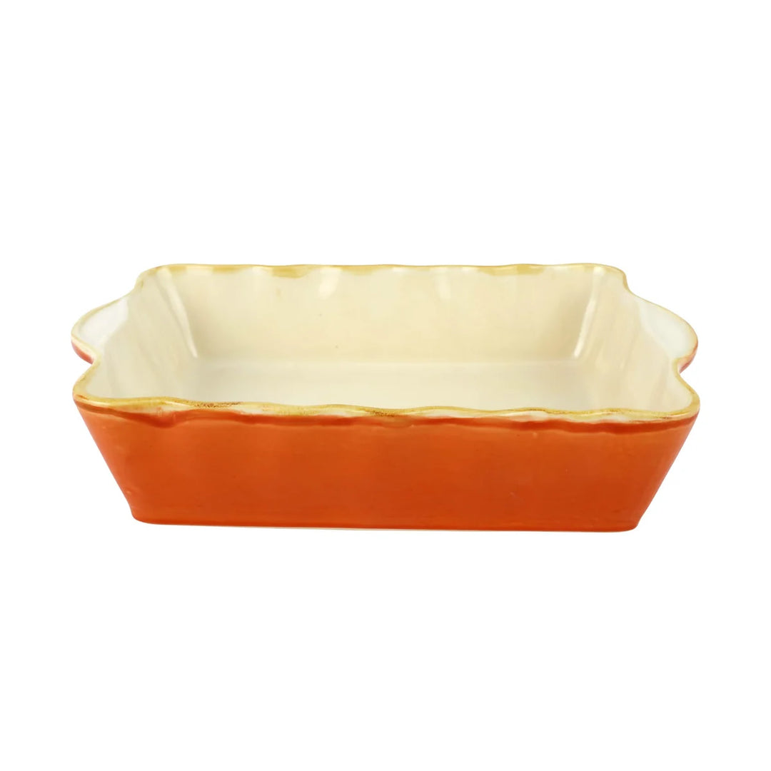 ORANGE ITALIAN BAKERS RECTANGULAR BAKER