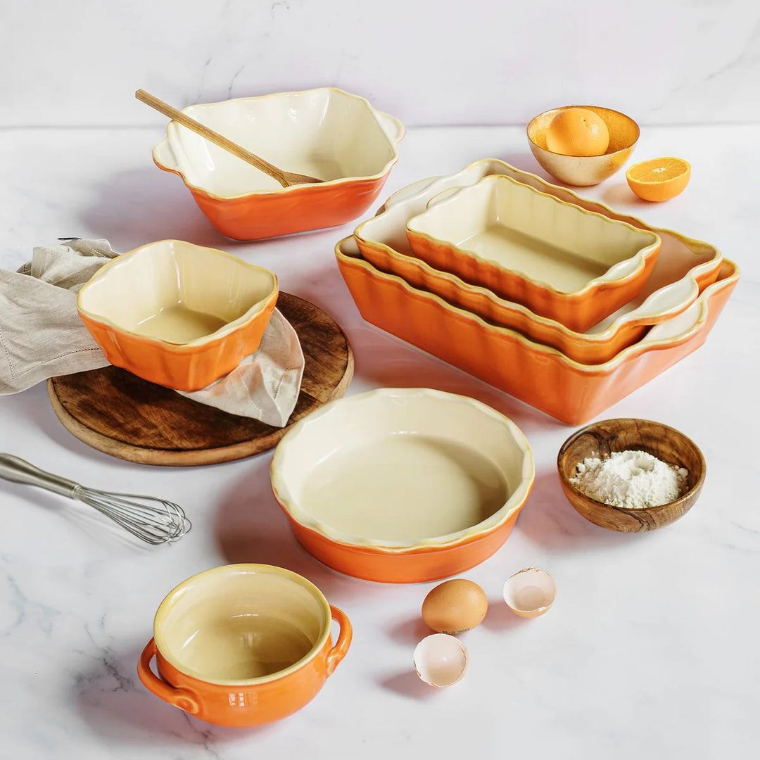 ORANGE ITALIAN BAKERS RECTANGULAR BAKER
