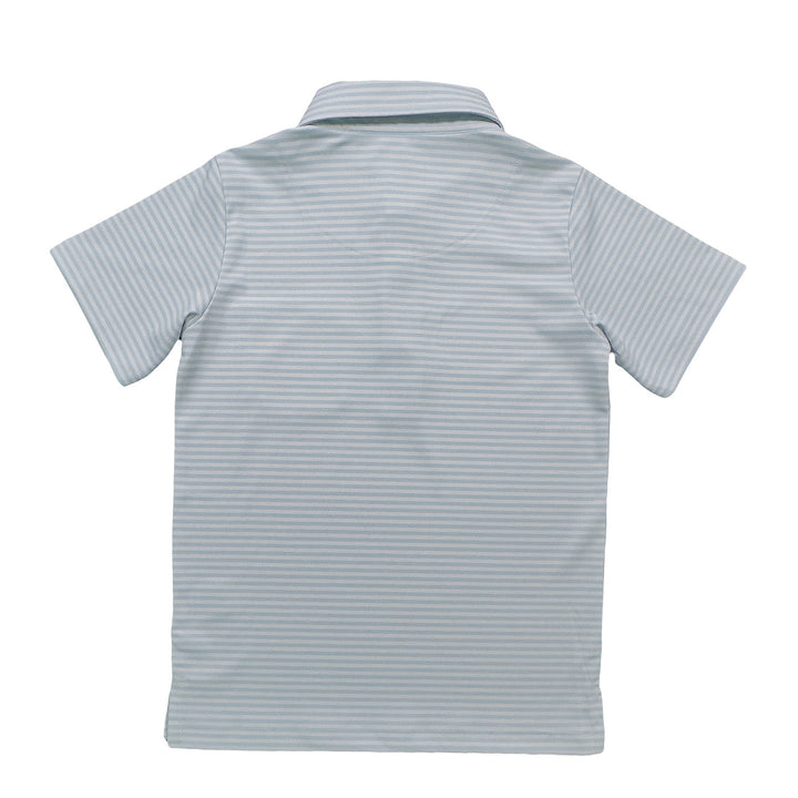 LIGHT BLUE STRIPE INSHORE PERFORMANCE POLO