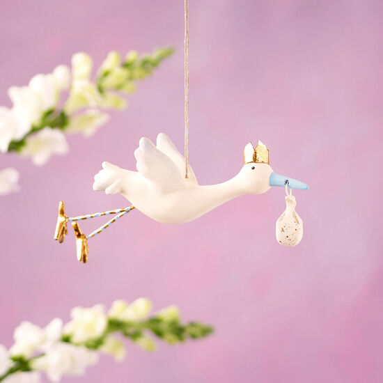 BLUE FLYING STORK ORNAMENT