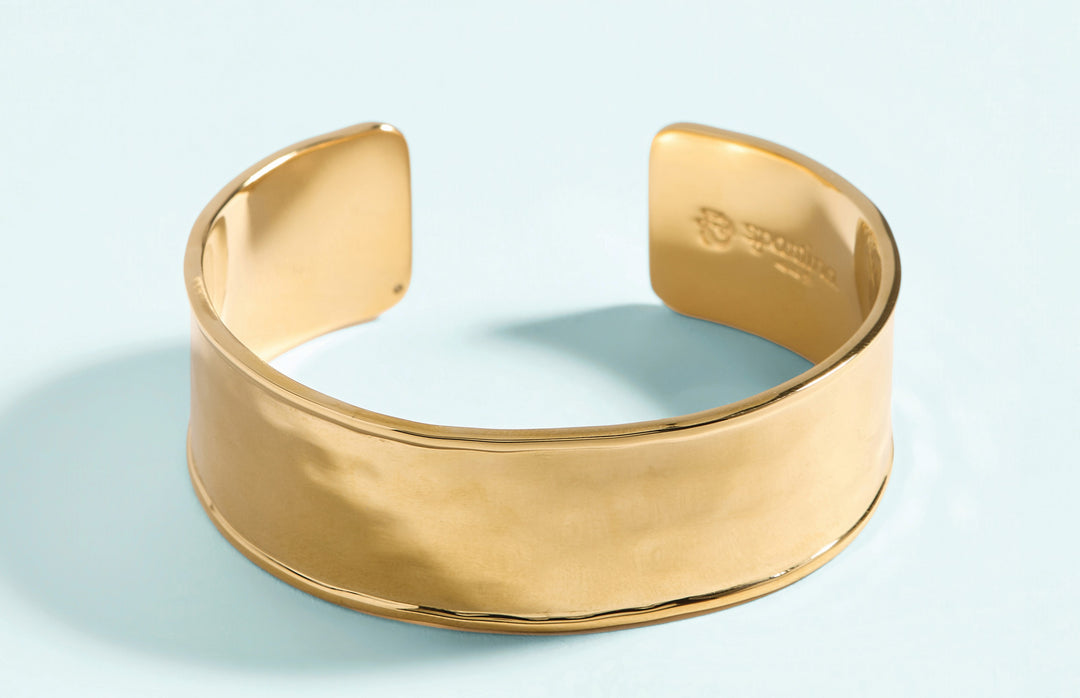 GOLD TWIN PINES WIDE CUFF