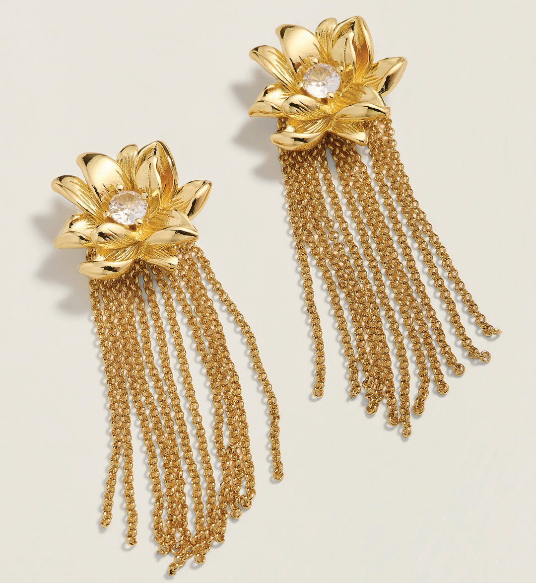 CRYSTAL MAGNOLIA CASCADE EARRINGS