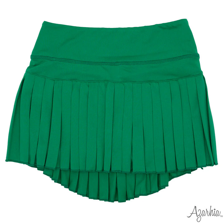 GREEN MINI PLEATED SKORT