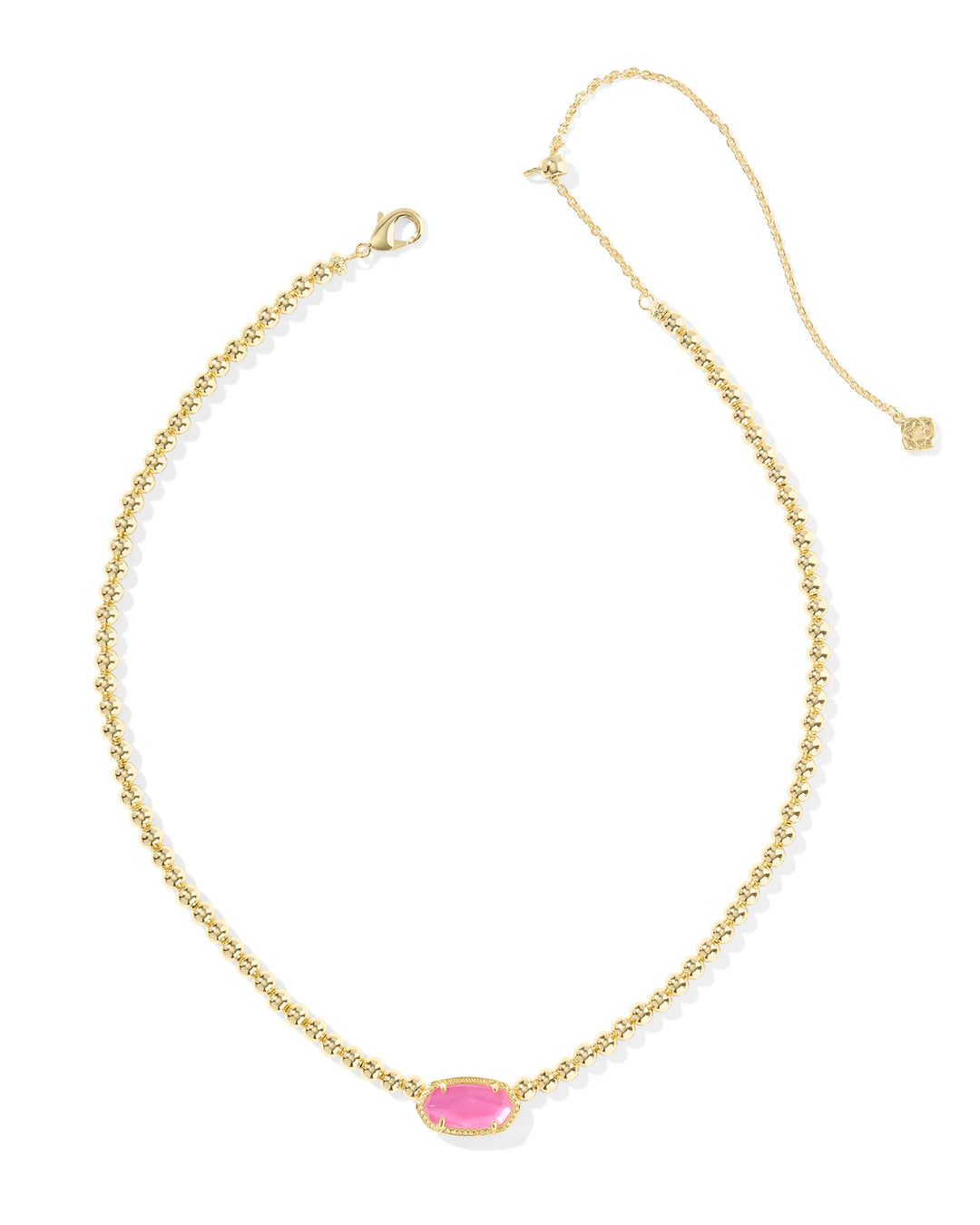 ELISA BEADED NECKLACE, GOLD AZALEA ILLUSION