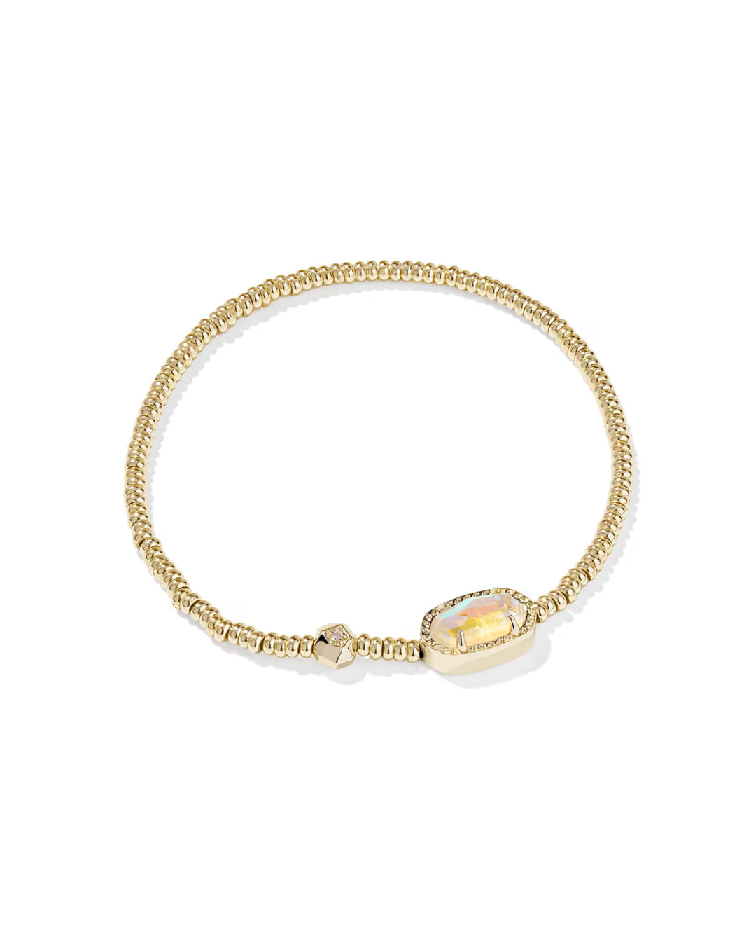 GRAYSON STRETCH BRACELET, GOLD DICHROIC GLASS