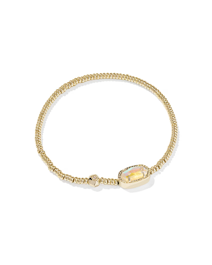 GRAYSON STRETCH BRACELET, GOLD DICHROIC GLASS