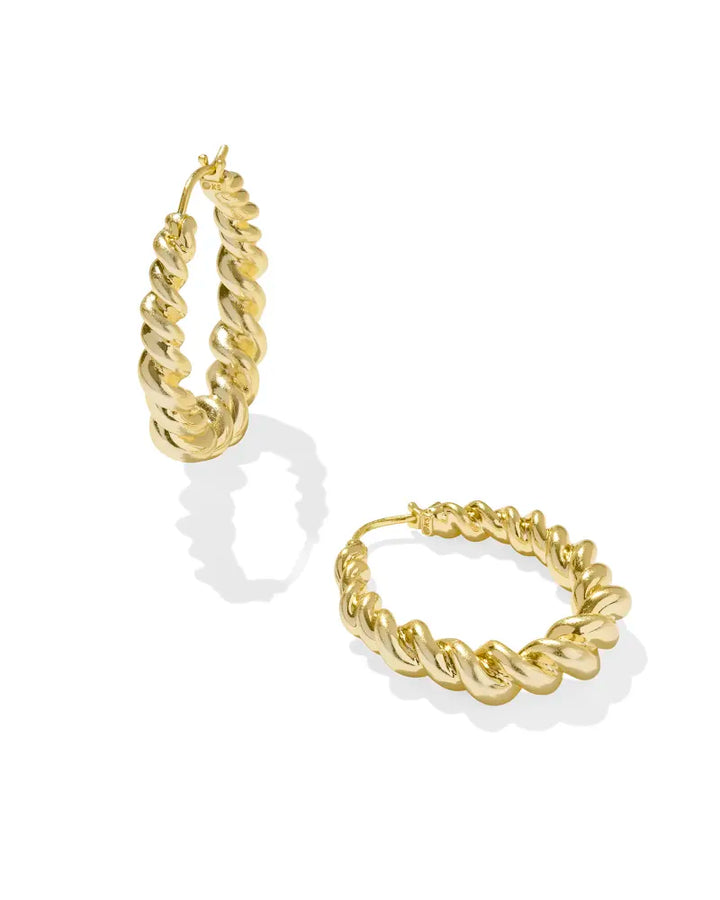 HAISLEY HOOP EARRINGS, GOLD