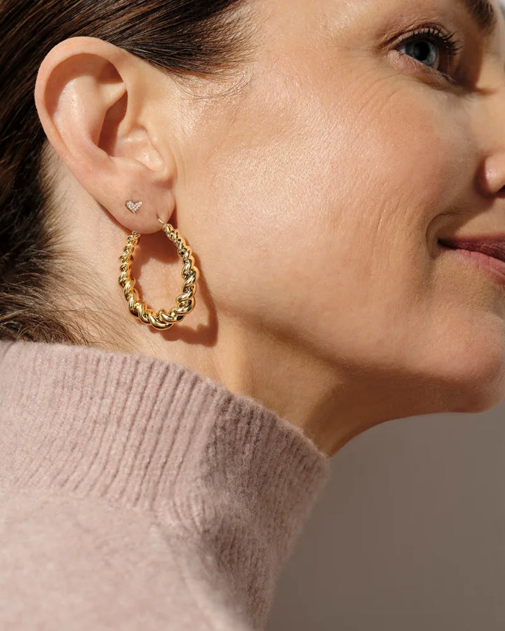 HAISLEY HOOP EARRINGS, GOLD