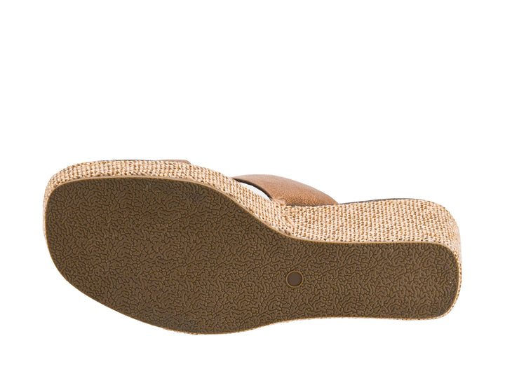 WASHED BRONZE METALLIC KISS N TELL WEDGE