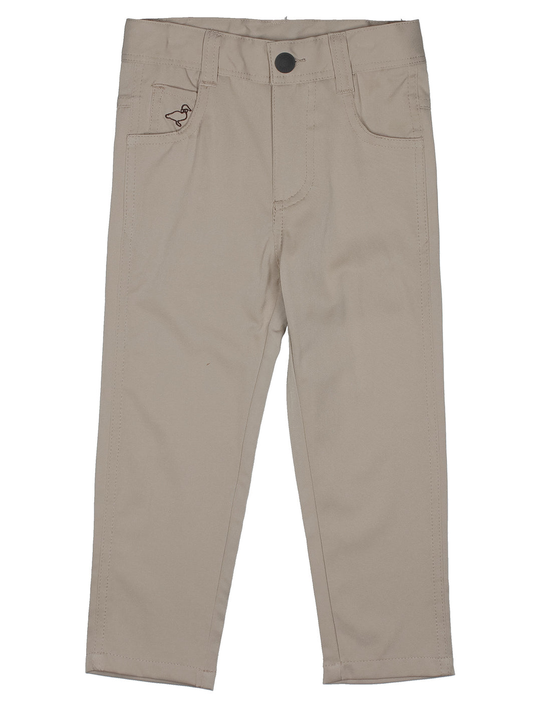 BOYS LONG KHAKI PANTS ON WHITE BACKGROUND