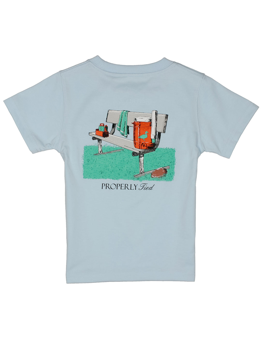 BOYS SHORT SLEEVE CREW NECK T-SHIRT Periwinkle with game day graphic