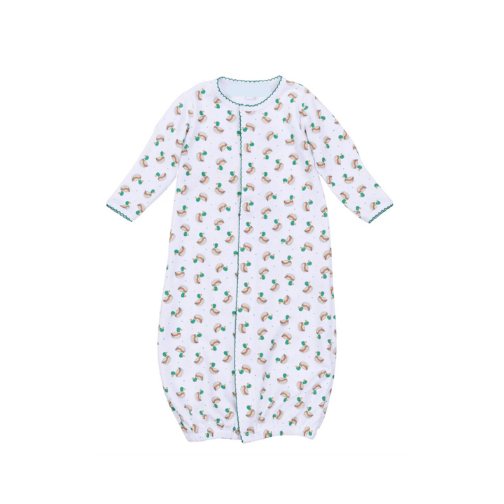 Mini Mallard Print Baby Converter Gown – Soft Bamboo Newborn Sleepwear with Mallard Duck Design