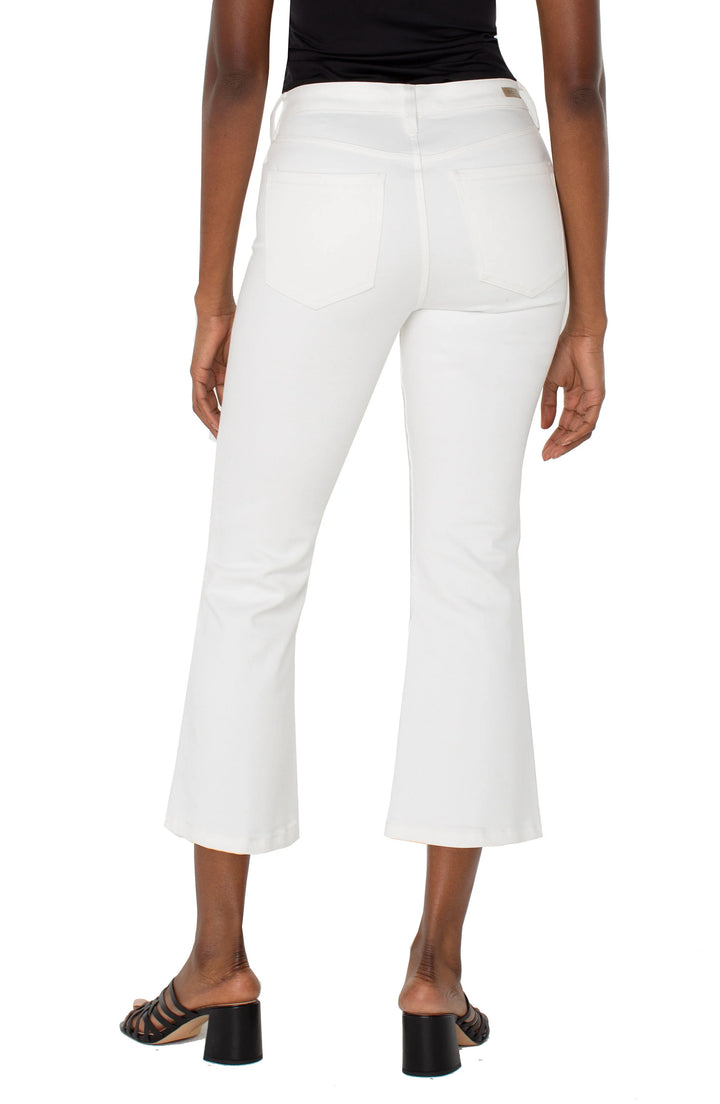 LIVERPOOL: HANNAH CROP FLARE | WHITE