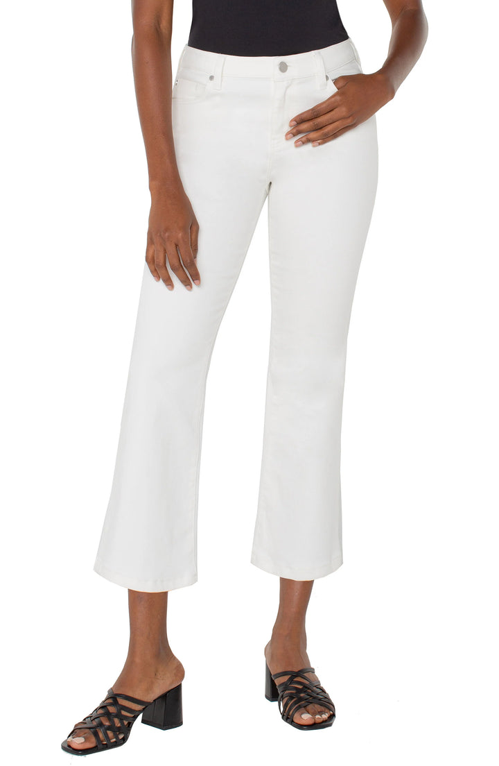 LIVERPOOL: HANNAH CROP FLARE | WHITE