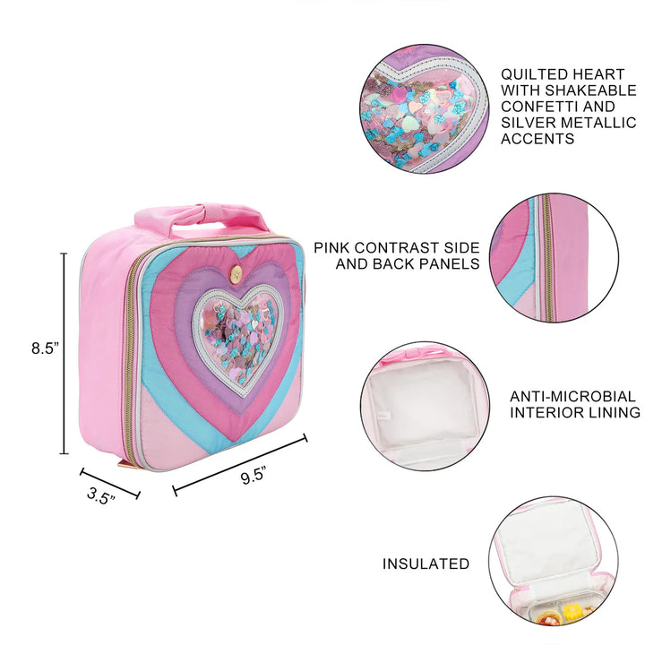TAYLOR QUILTED HEARTS CONFETTI LUNCH BOX