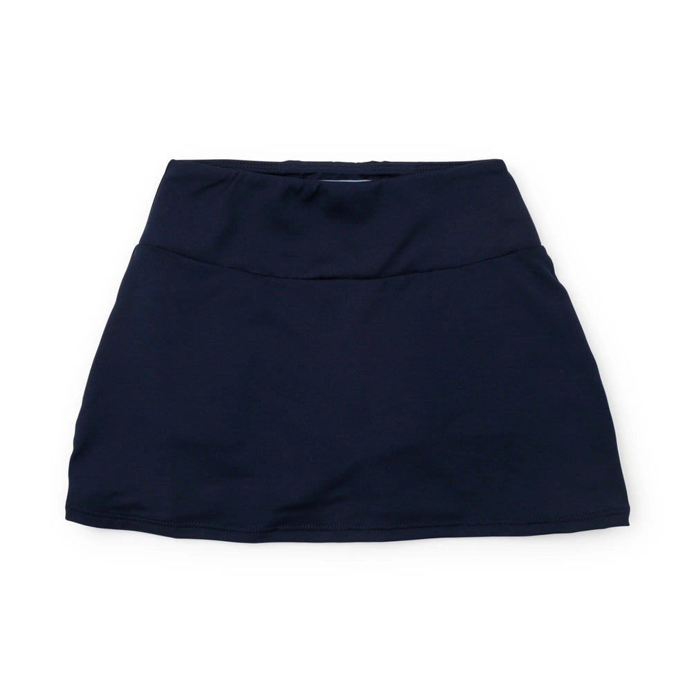 Navy blue skirt on a white background